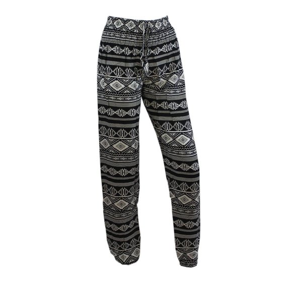 Womens Rayon Beach Alibaba Loose Aladin Elastic Waist Pants - Picture 1 of 1